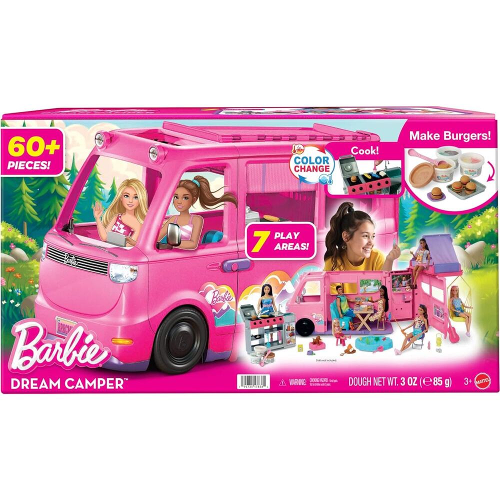 Barbie Dream Camper Playset with Tent and BBQ Grill Color Change NWT - Picture 7 of 7